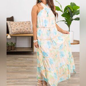 Sleeveless Multicolor Maxi Dress NWT